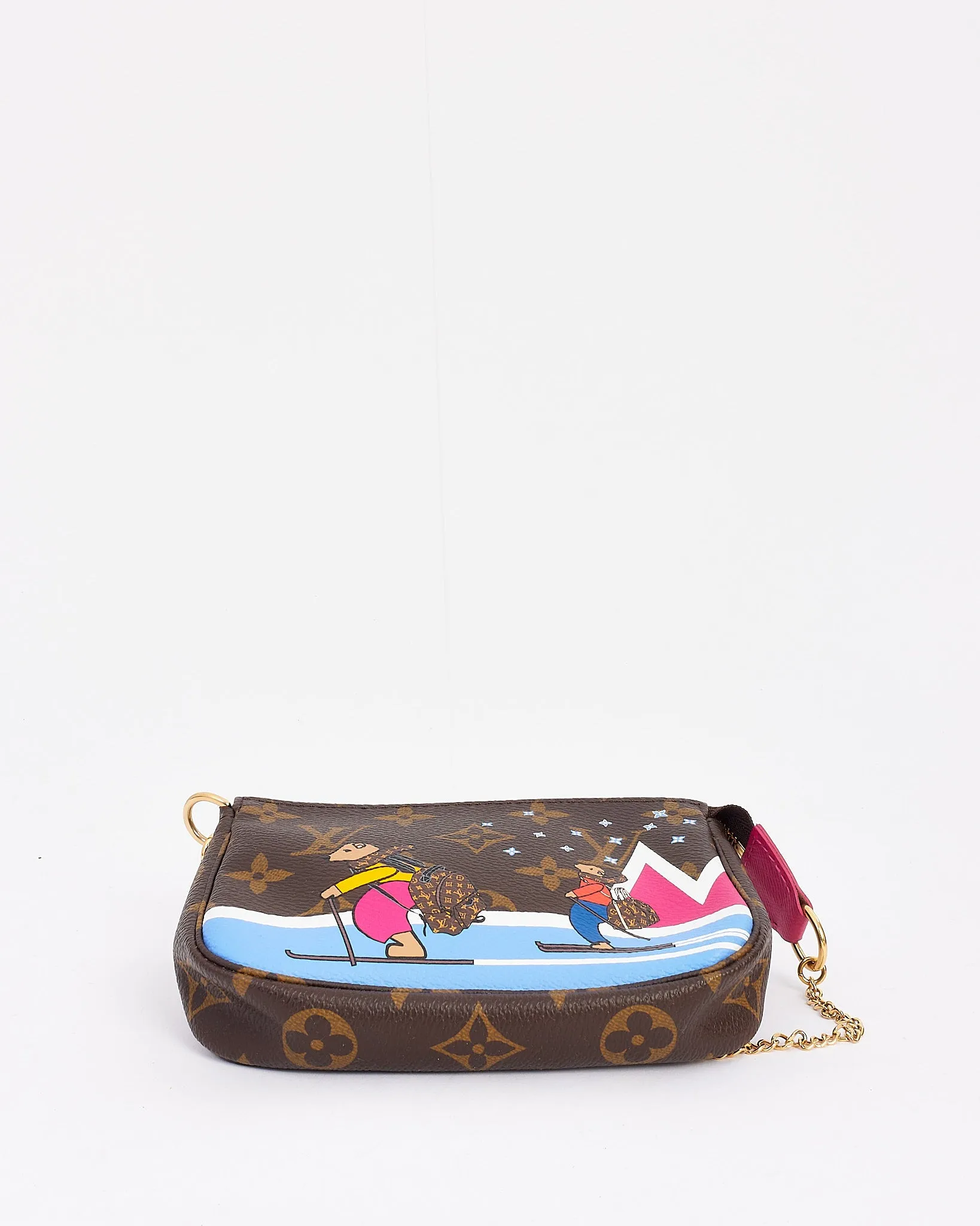 Louis Vuitton Monogram Canvas Christmas Bear Mini Pochette Accessoires