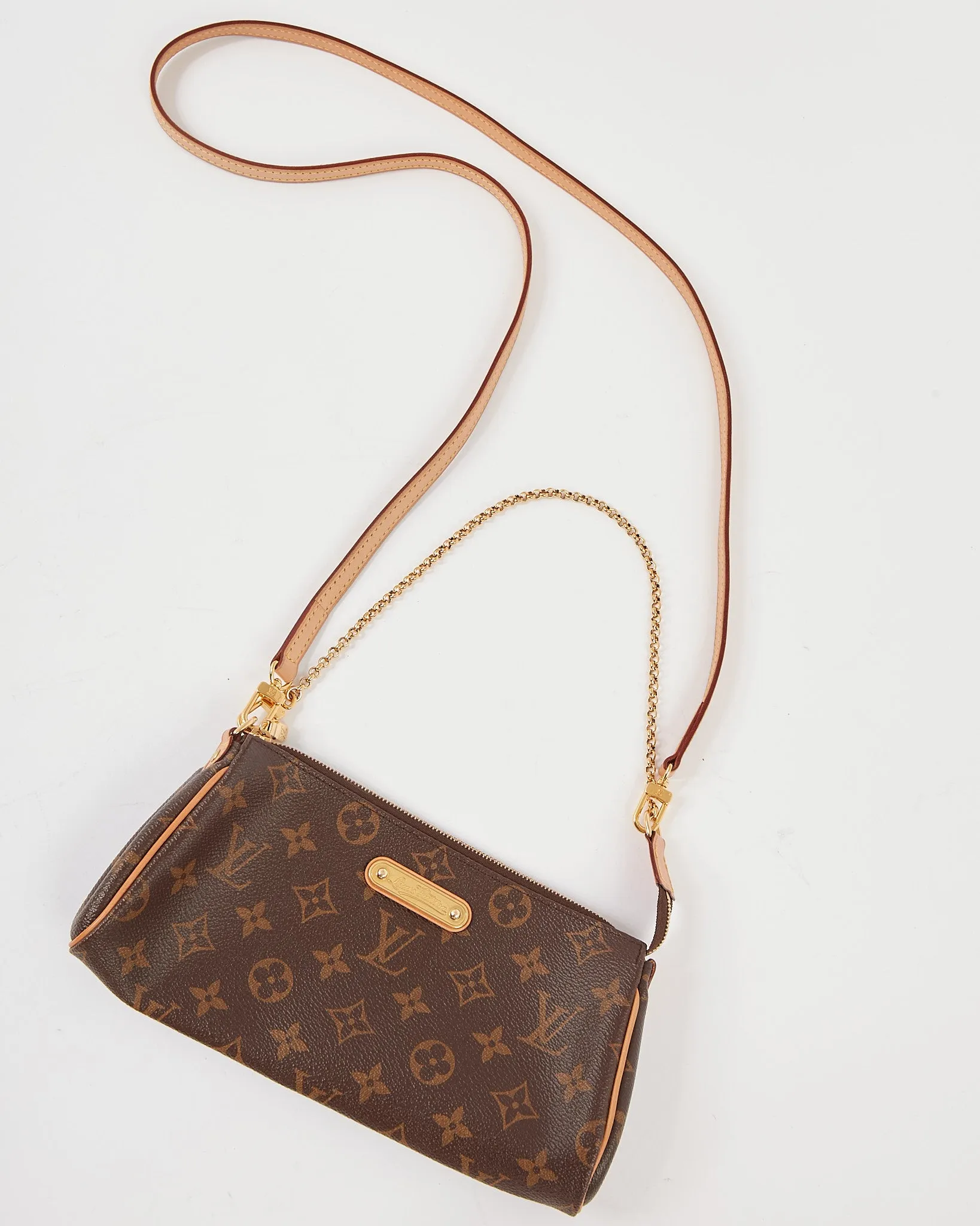 Louis Vuitton Monogram Canvas Eva Clutch Crossbody Bag