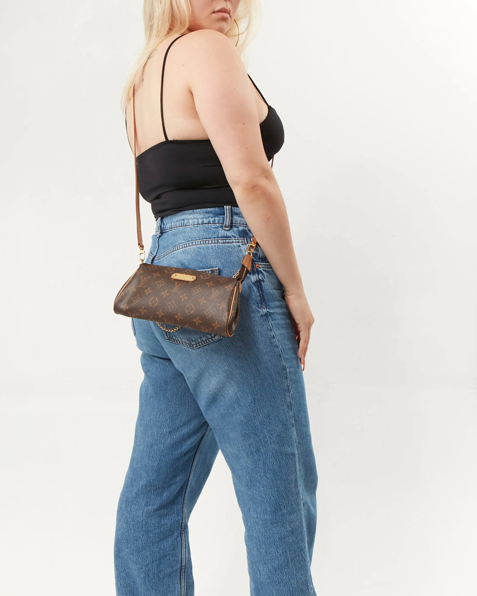 Louis Vuitton Monogram Canvas Eva Clutch Crossbody Bag