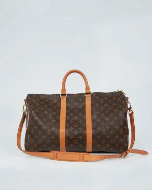 Louis Vuitton Monogram Canvas Keepall Bandouliere Bag 45