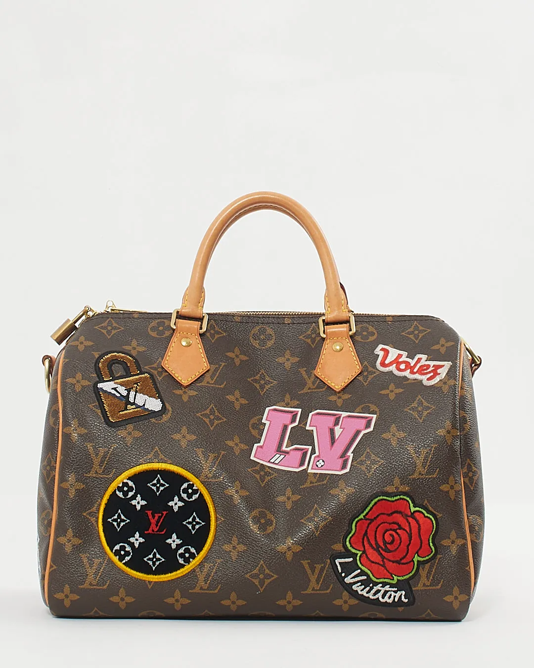 Louis Vuitton Monogram Canvas Patches Speedy Bandoulière 30