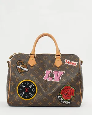 Louis Vuitton Monogram Canvas Patches Speedy Bandoulière 30