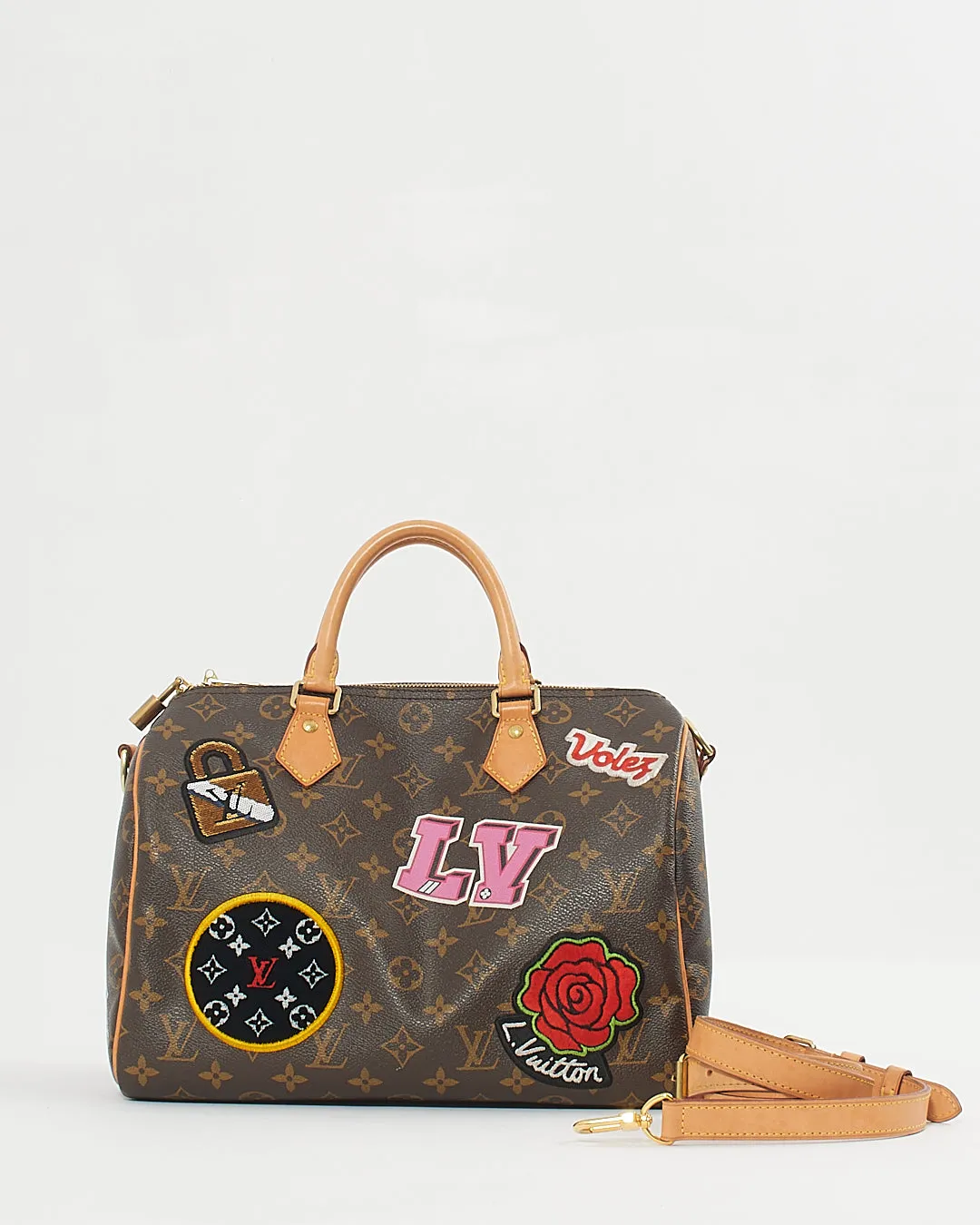 Louis Vuitton Monogram Canvas Patches Speedy Bandoulière 30