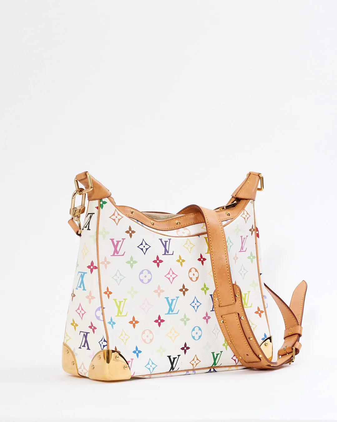 Louis Vuitton Multi White Murakami Studded Boulogne Crossbody Bag