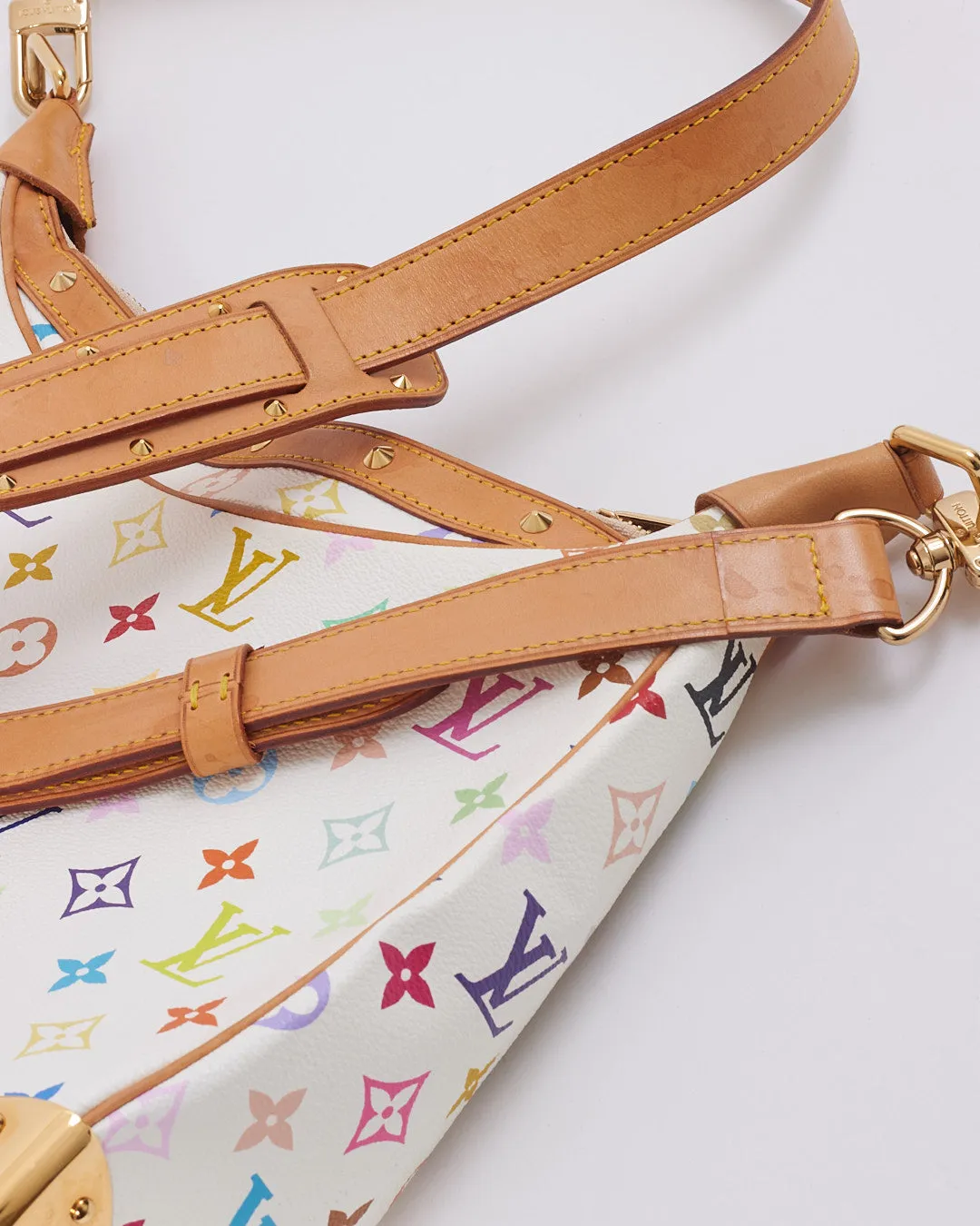 Louis Vuitton Multi White Murakami Studded Boulogne Crossbody Bag
