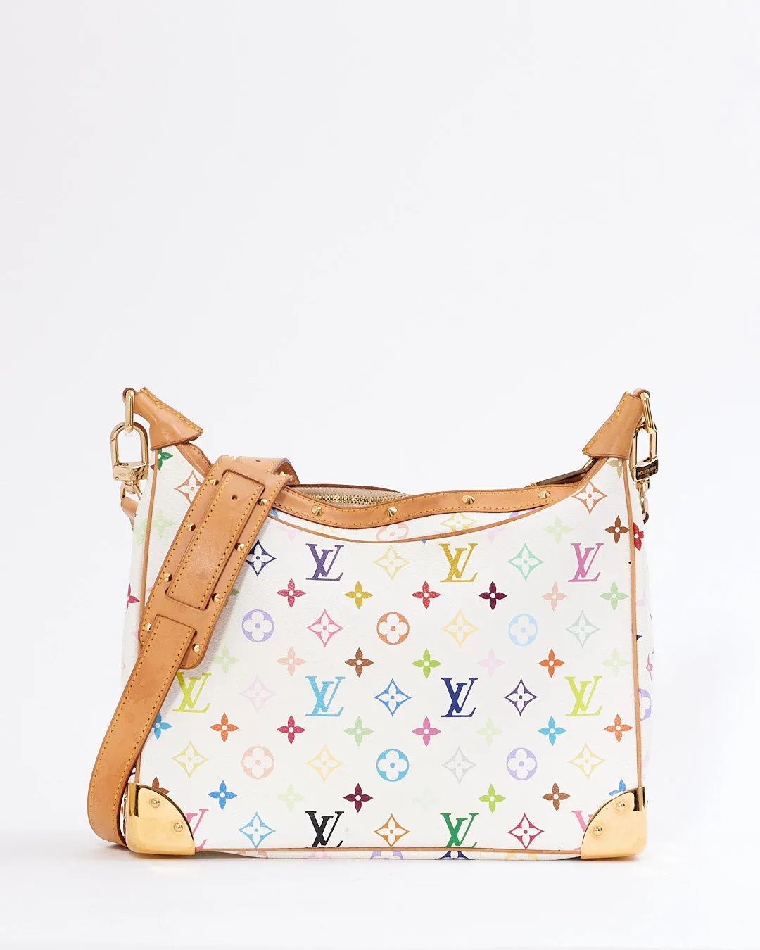 Louis Vuitton Multi White Murakami Studded Boulogne Crossbody Bag