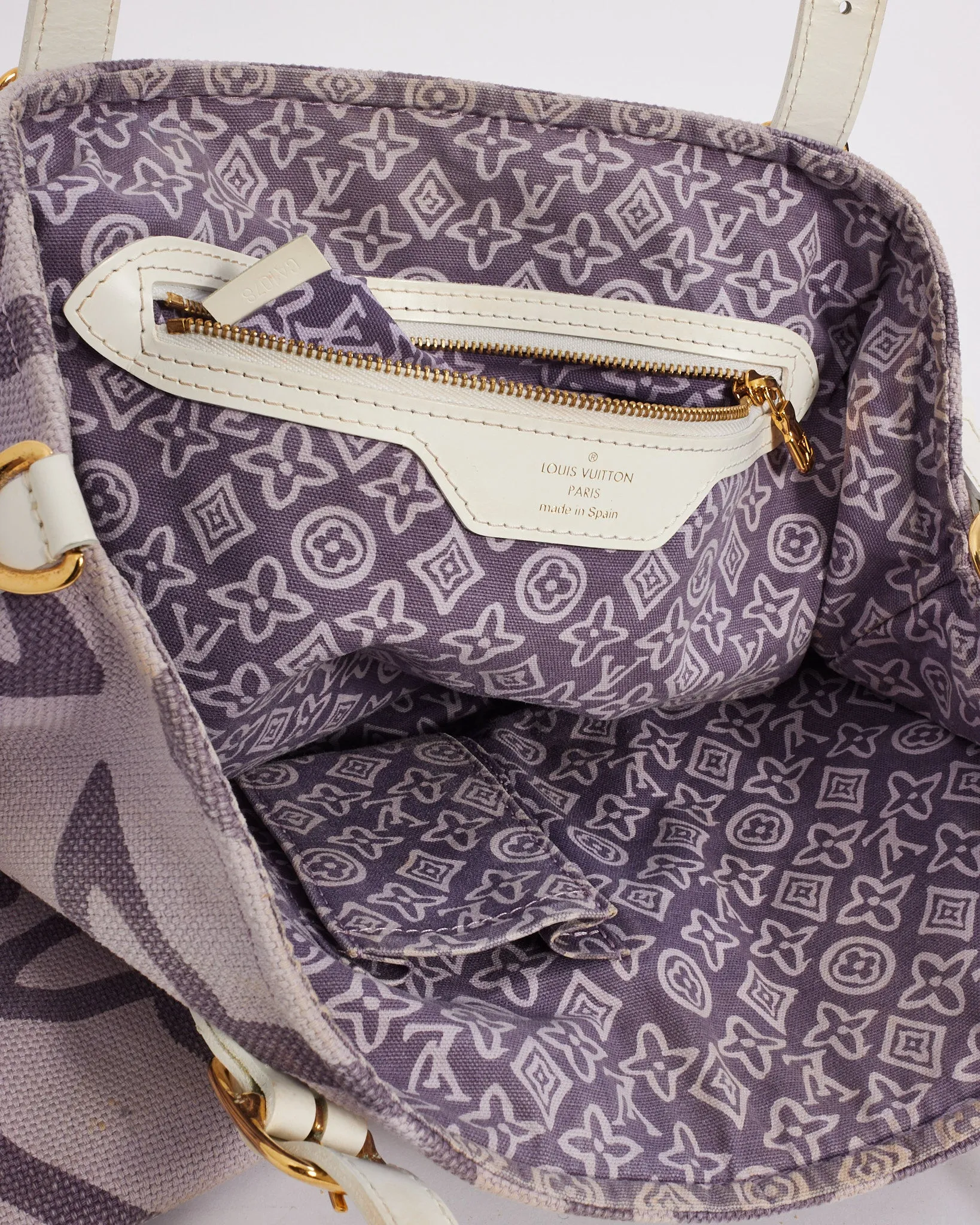 Louis Vuitton Purple Canvas Large Monogram Tahitienne Cabas GM