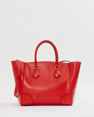 Louis Vuitton Red Epi Leather Phenix MM Tote Bag