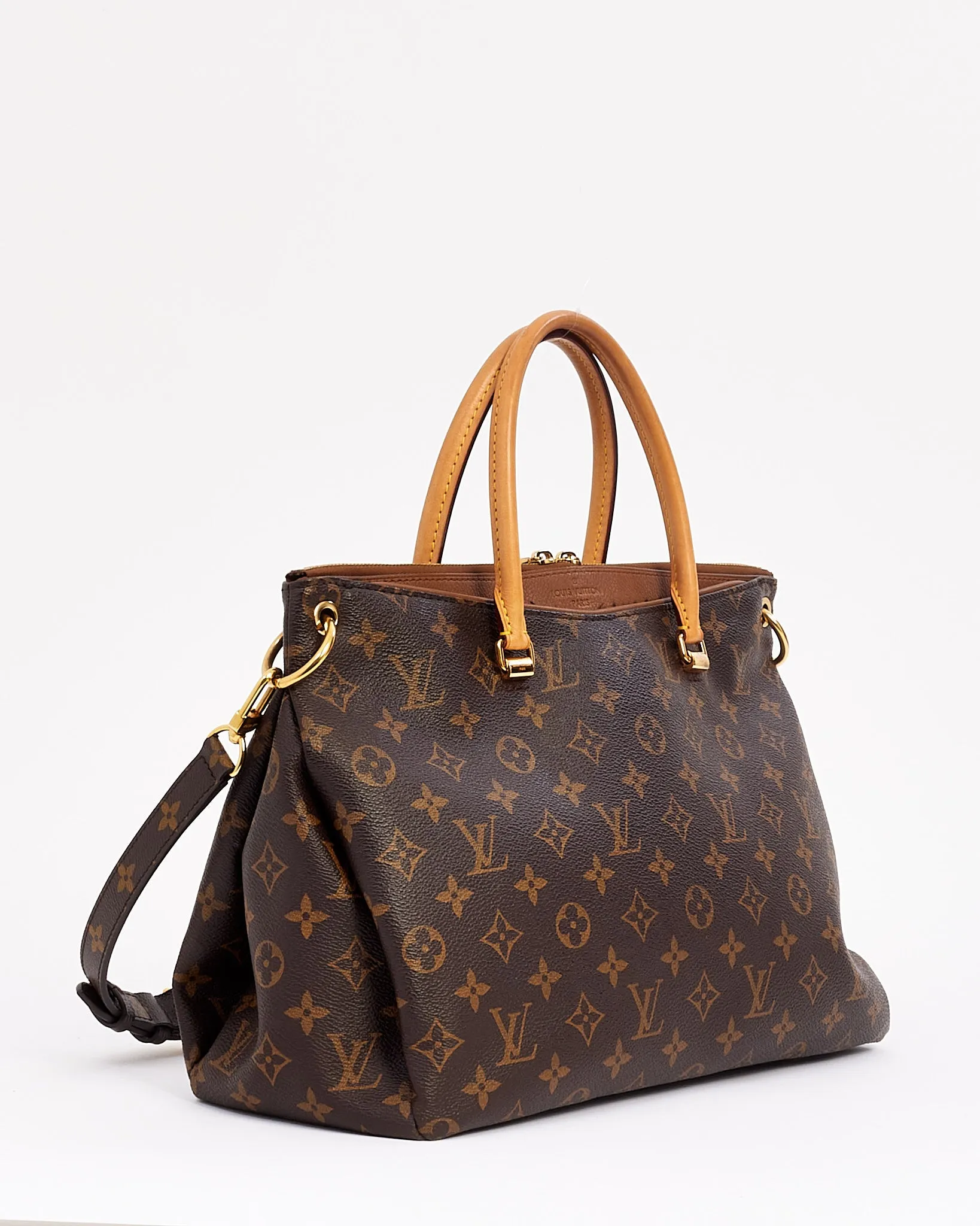 Louis Vuitton Tan Monogram Canvas Pallas MM Tote Bag