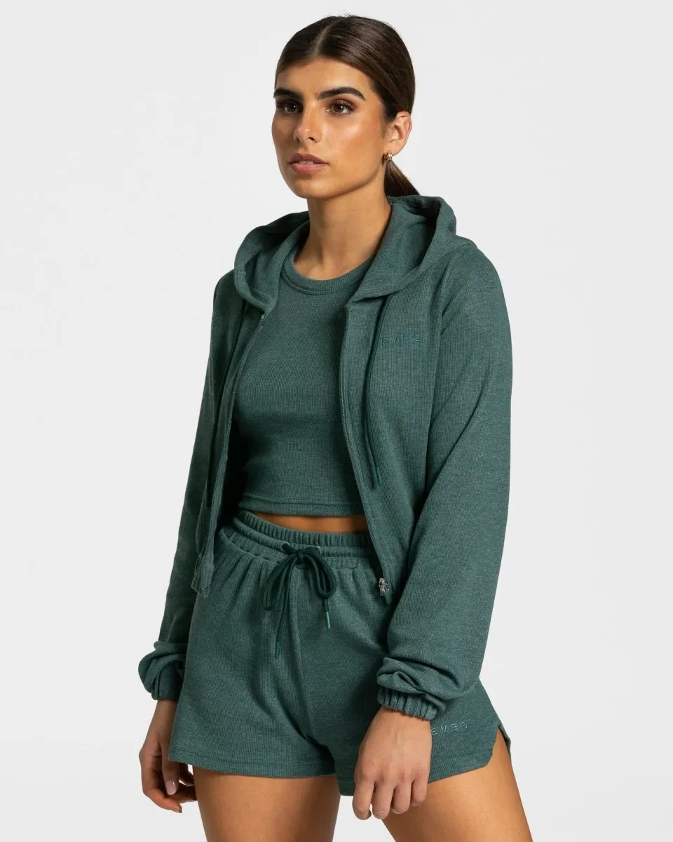 Lounge Zip Hoodie "Dunkelgrün"