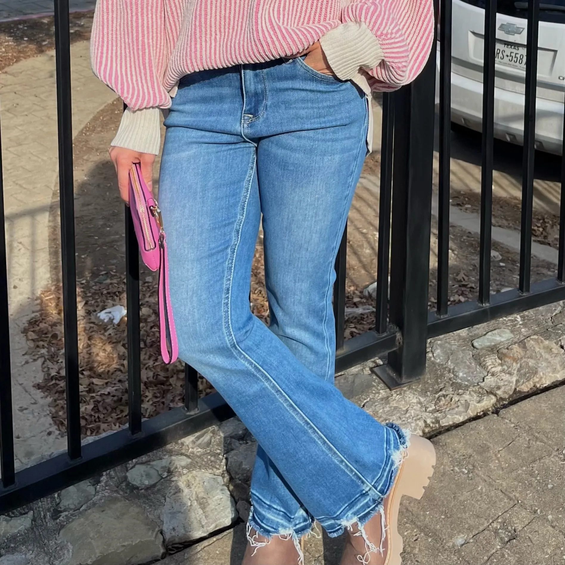 Lynn Cropped Bootcut Medium Wash Jeans