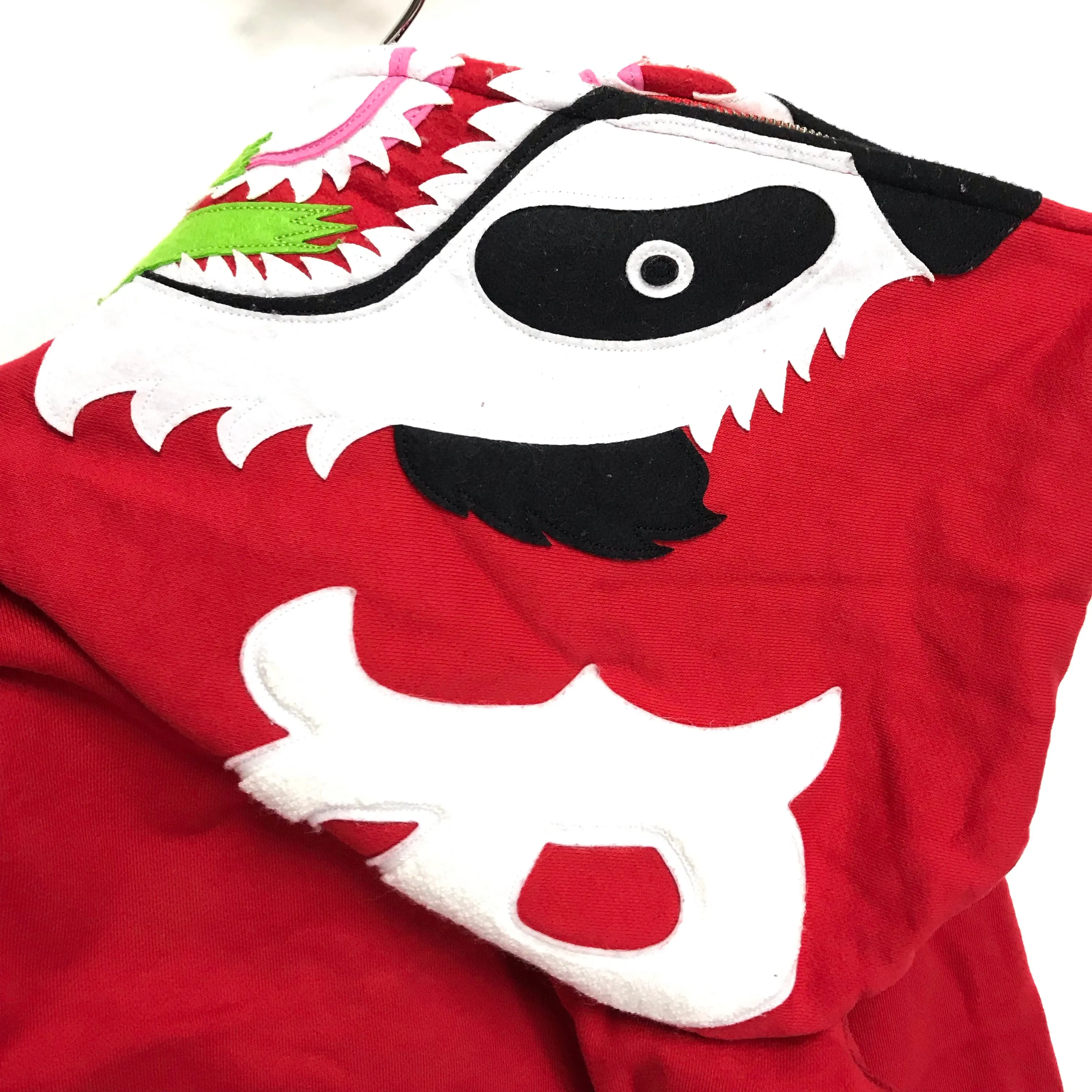 [M] A Bathing Ape Bape Full Zip Panda Hoodie Red