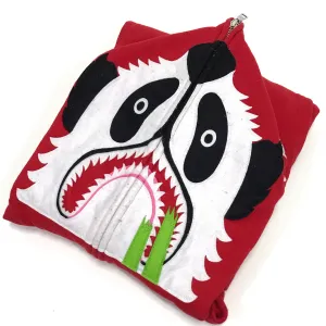 [M] A Bathing Ape Bape Full Zip Panda Hoodie Red