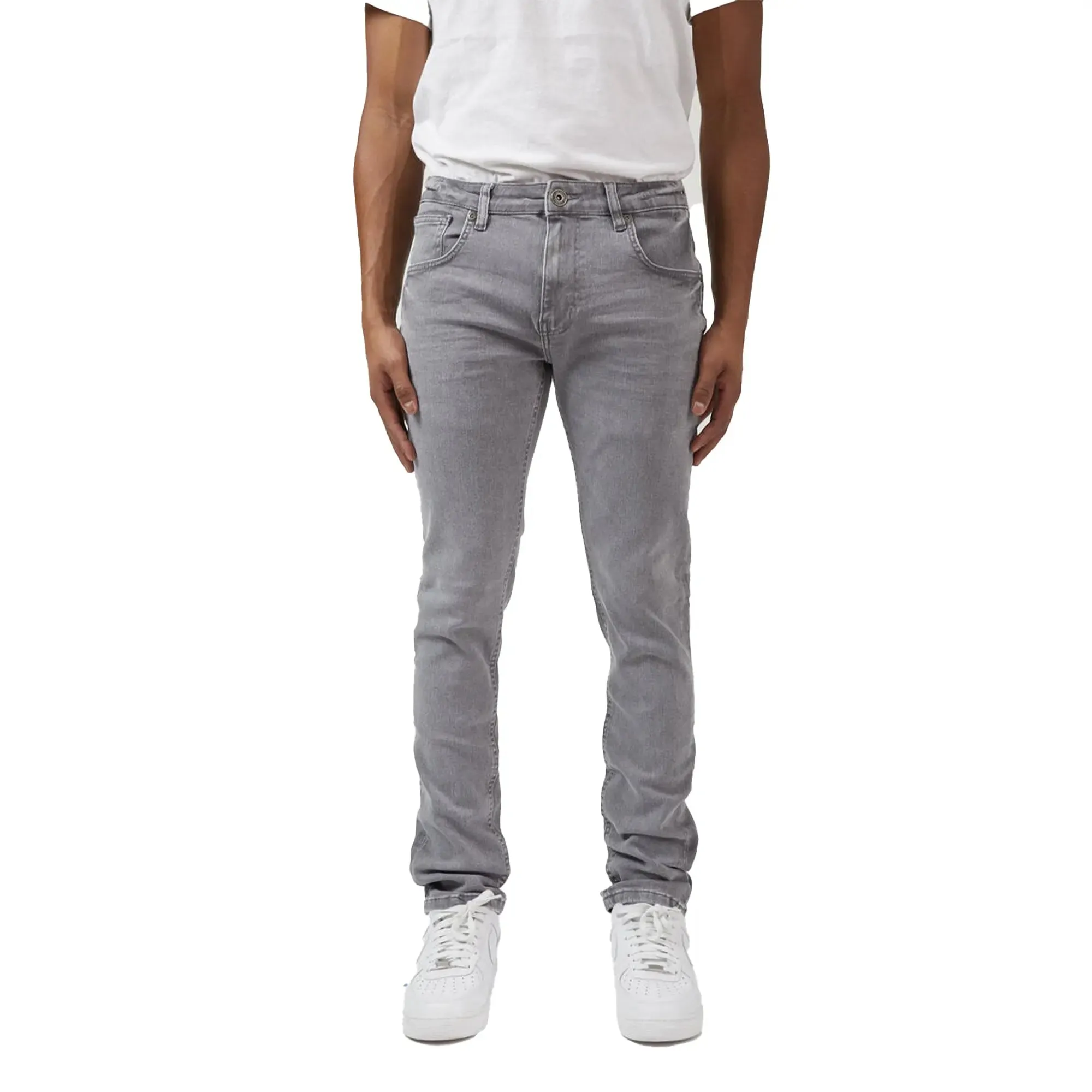 M. Society Men Skinny Fit Denim Jeans(Gray)