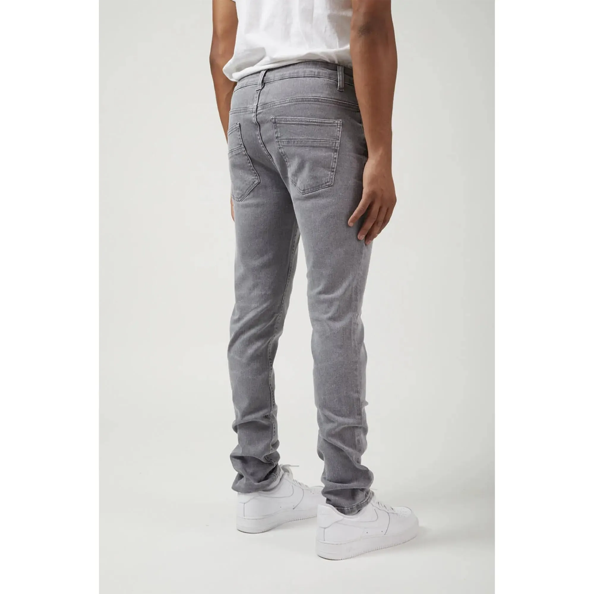 M. Society Men Skinny Fit Denim Jeans(Gray)