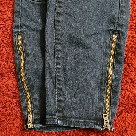 Madewell Skinny Skinny Zipper Ankle Moto Jeans Size 30