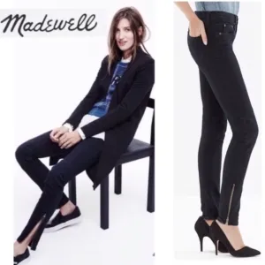 Madewell Skinny Skinny Zipper Ankle Moto Jeans Size 30