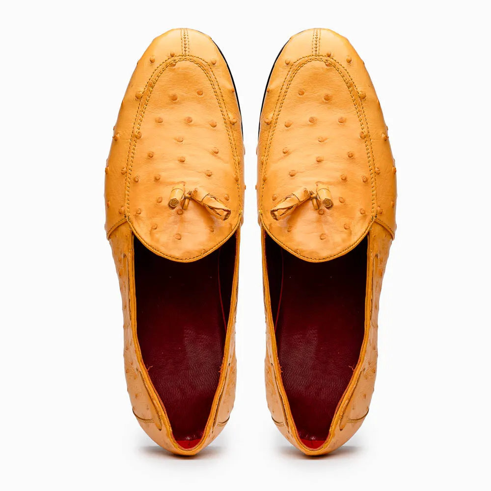 Marco Di Milano Aubiere Buttercup Ostrich Quill Tassel Loafers
