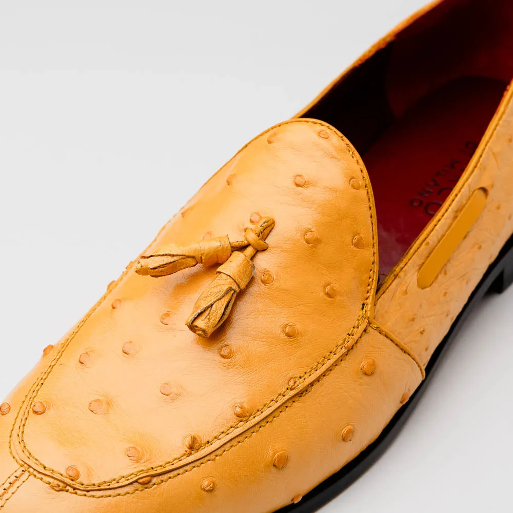 Marco Di Milano Aubiere Buttercup Ostrich Quill Tassel Loafers