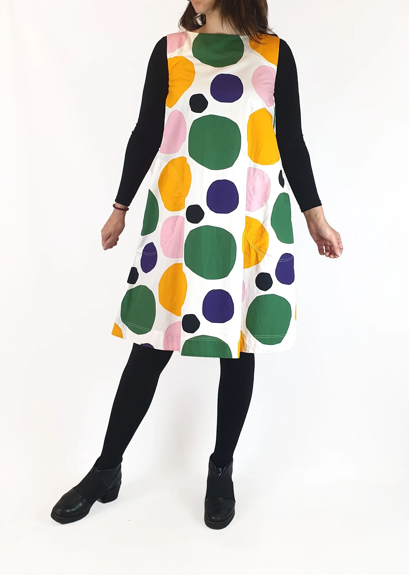 Marimekko   Uniqlo sleeveless polka dot dress size XS