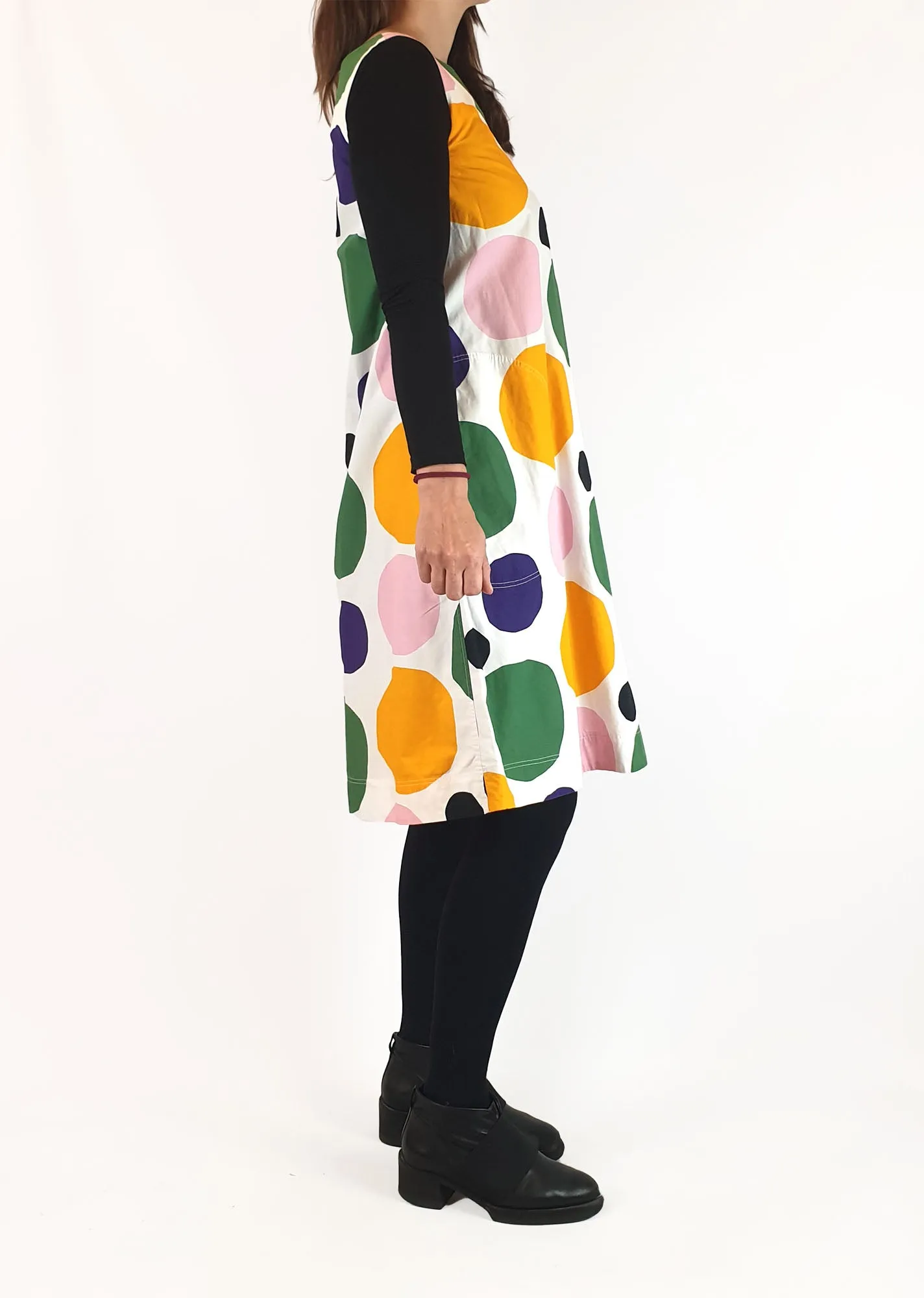 Marimekko   Uniqlo sleeveless polka dot dress size XS