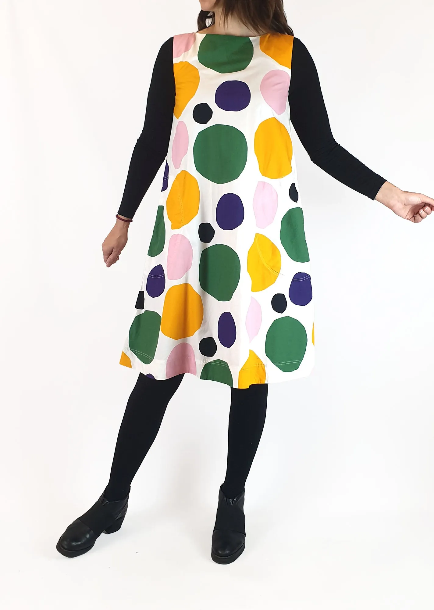 Marimekko   Uniqlo sleeveless polka dot dress size XS