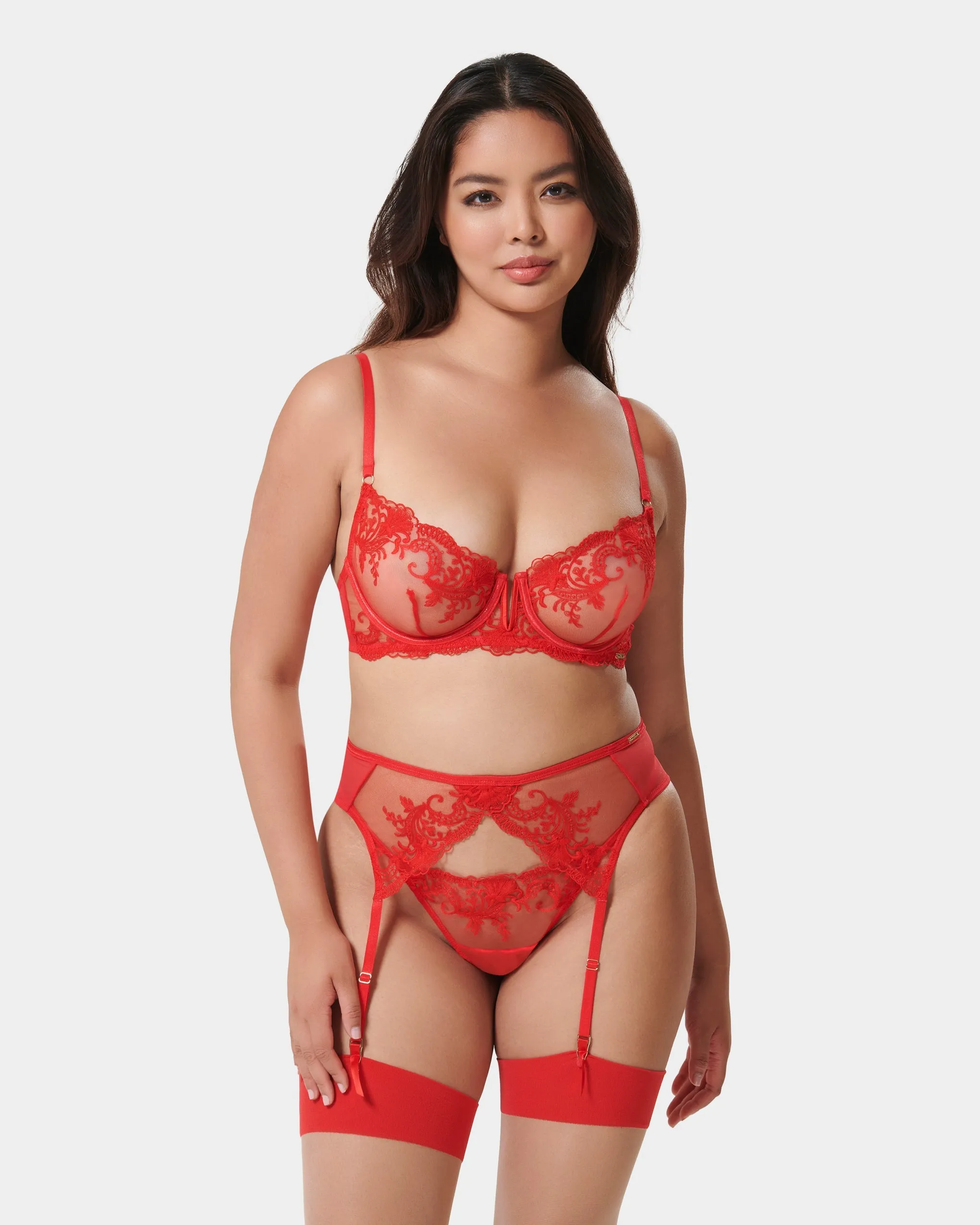 Marseille Garter Belt Red