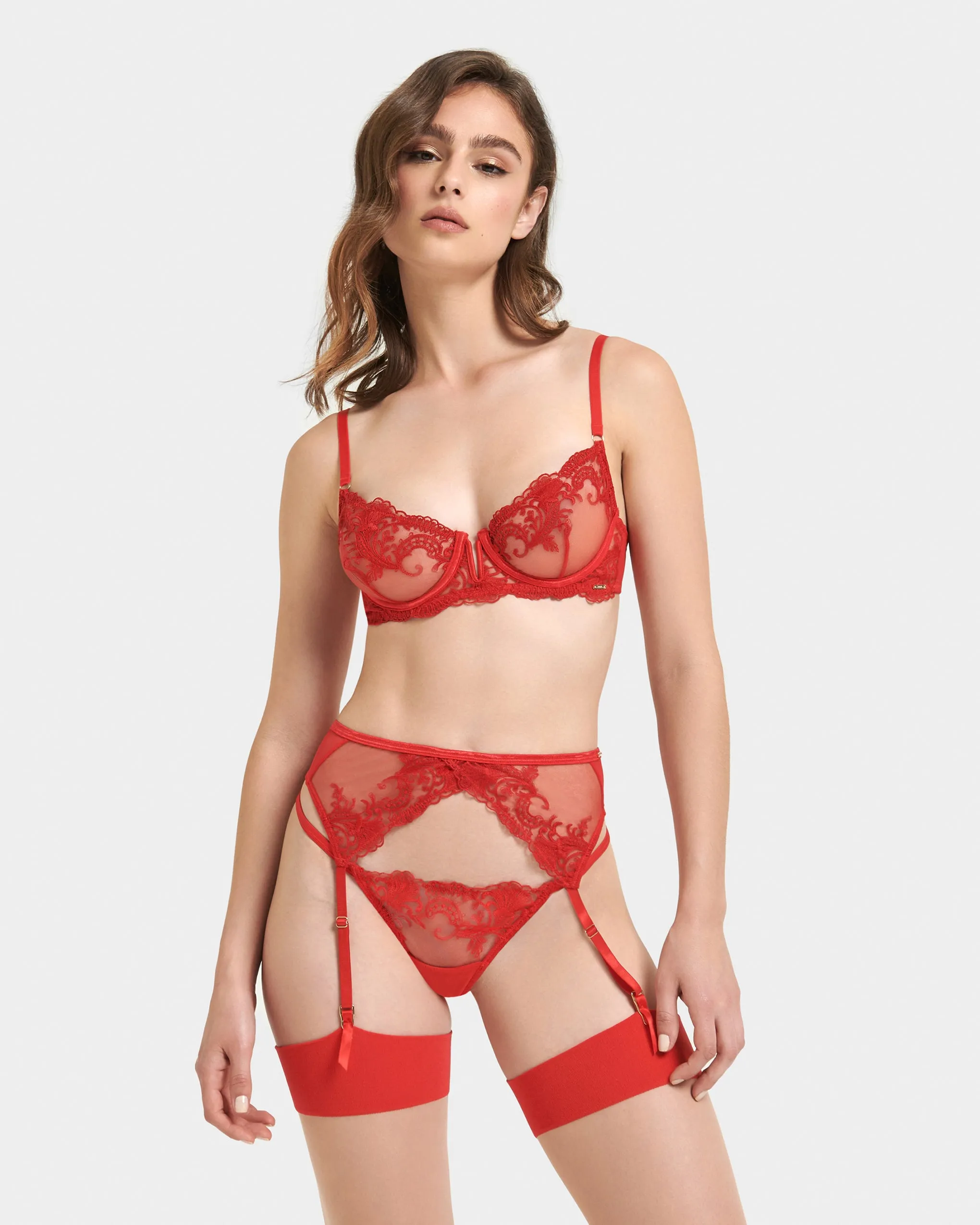 Marseille Garter Belt Red