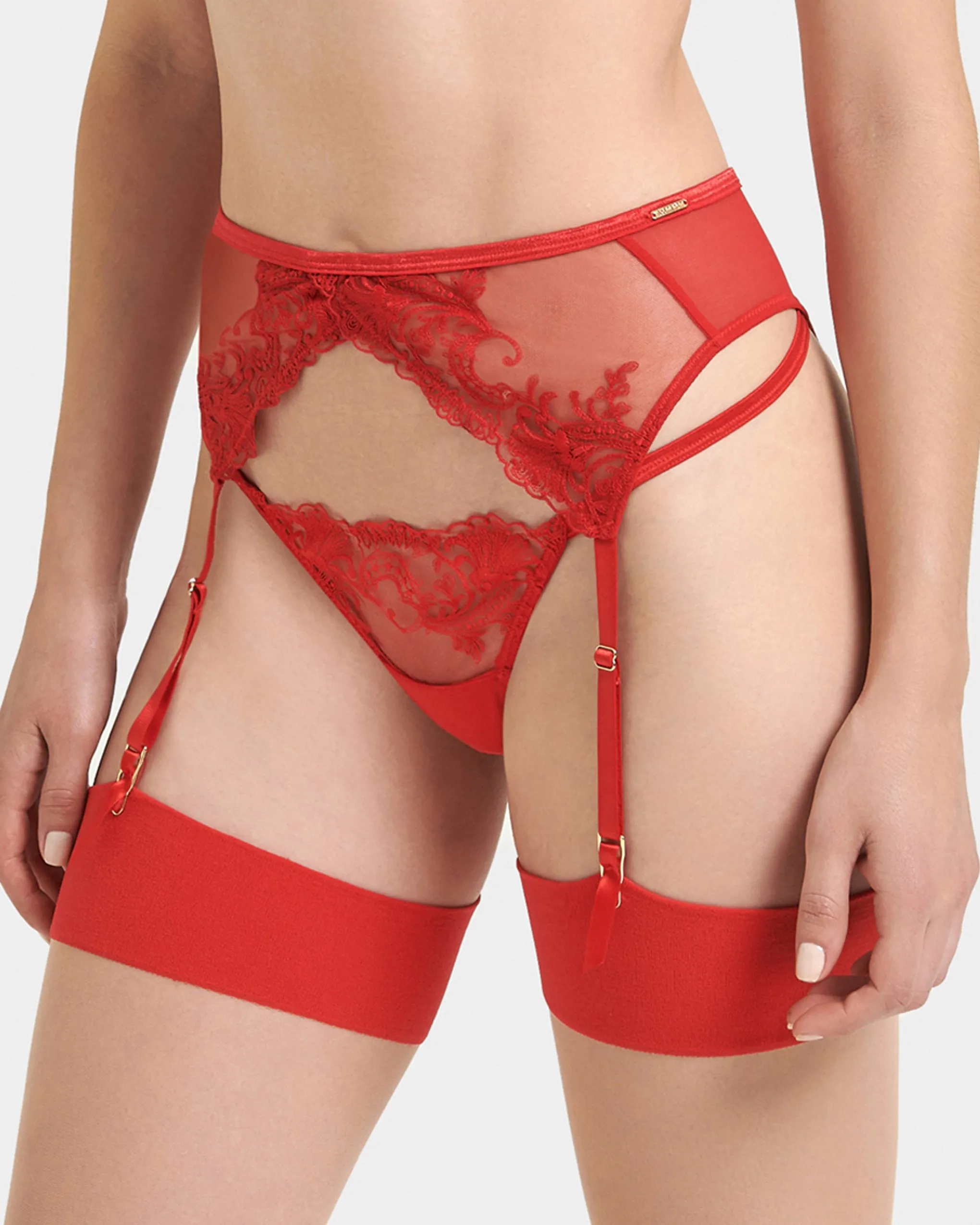 Marseille Garter Belt Red