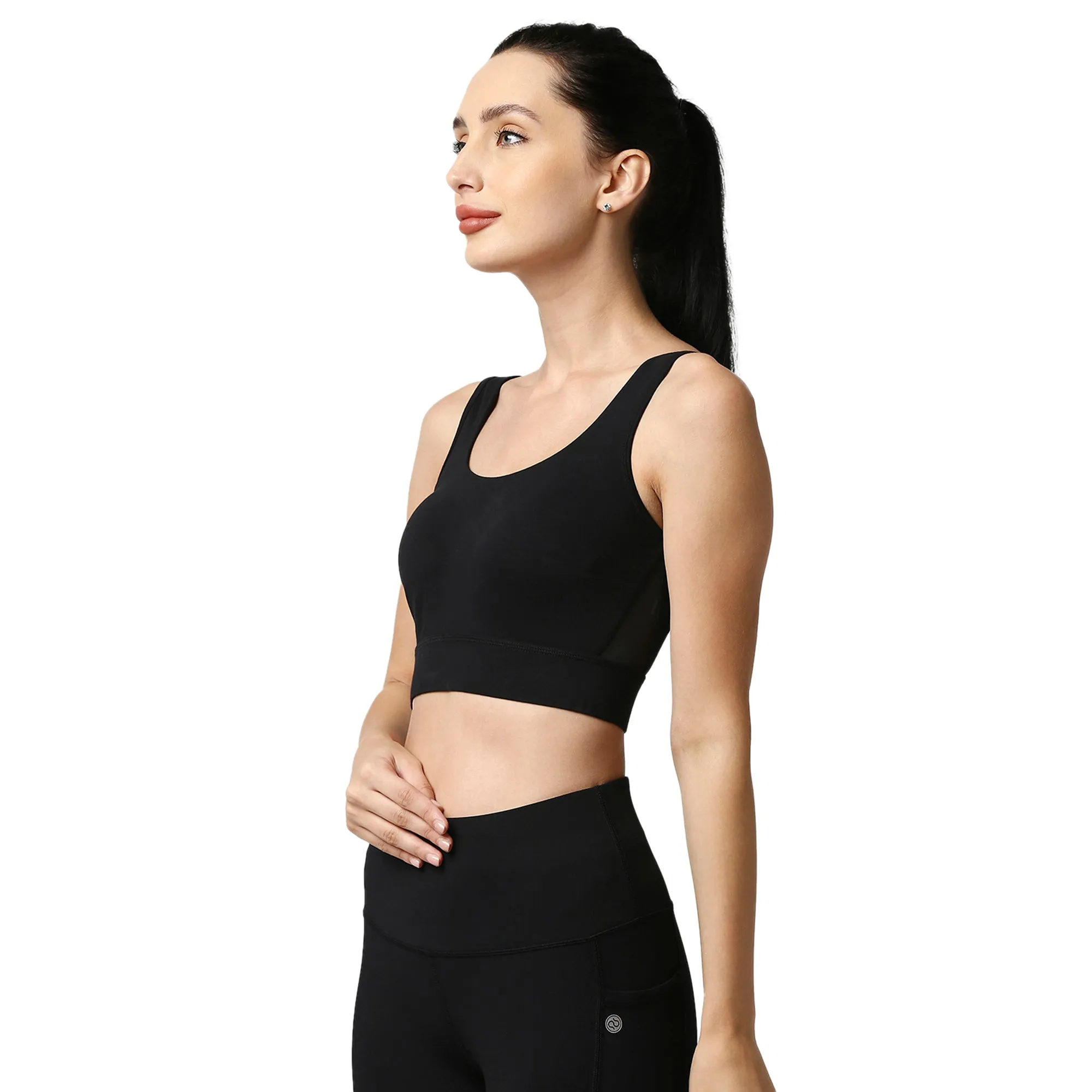 Medium Impact Non Padded Non Wired Long Line Sports Bra (Pack of 2)