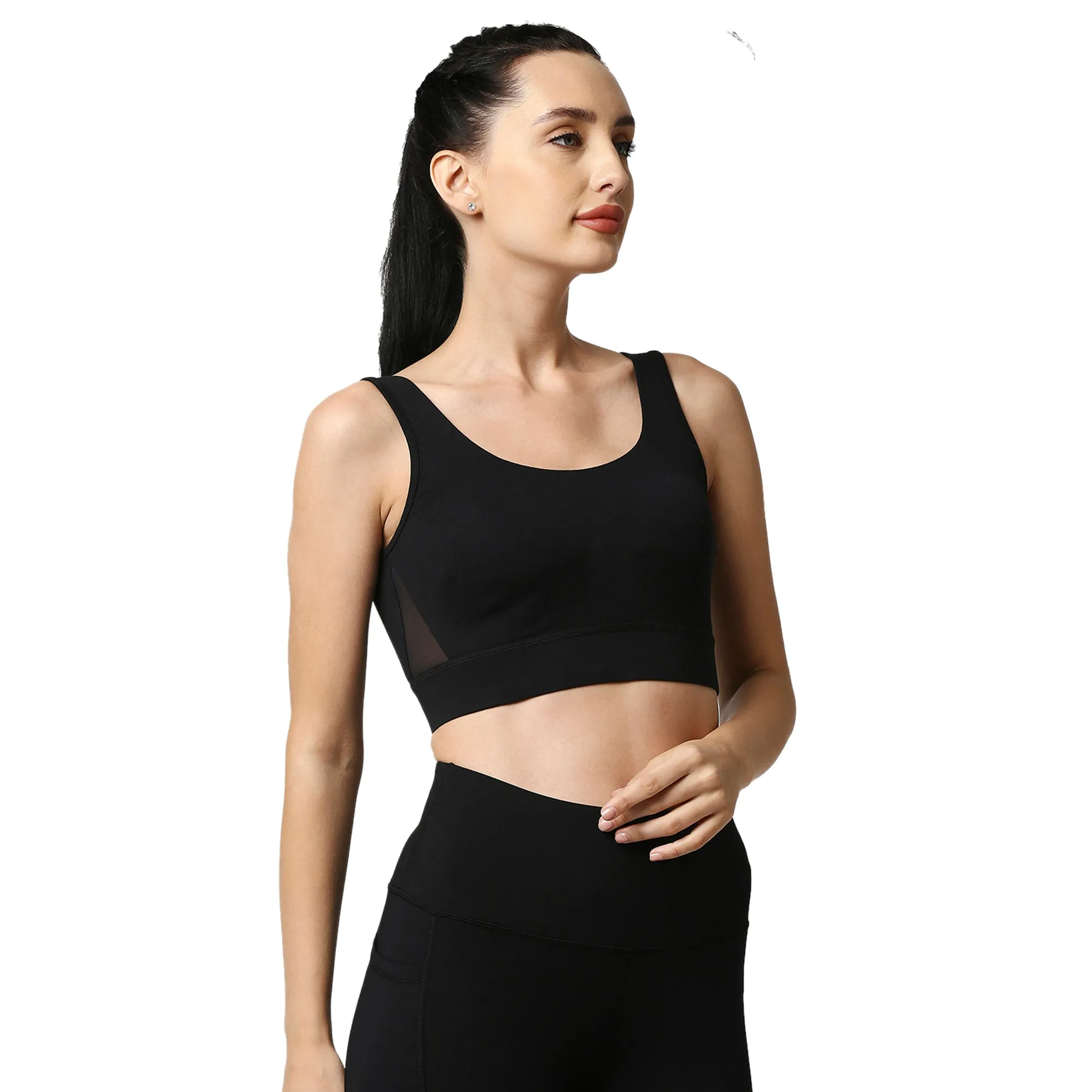 Medium Impact Non Padded Non Wired Long Line Sports Bra (Pack of 2)