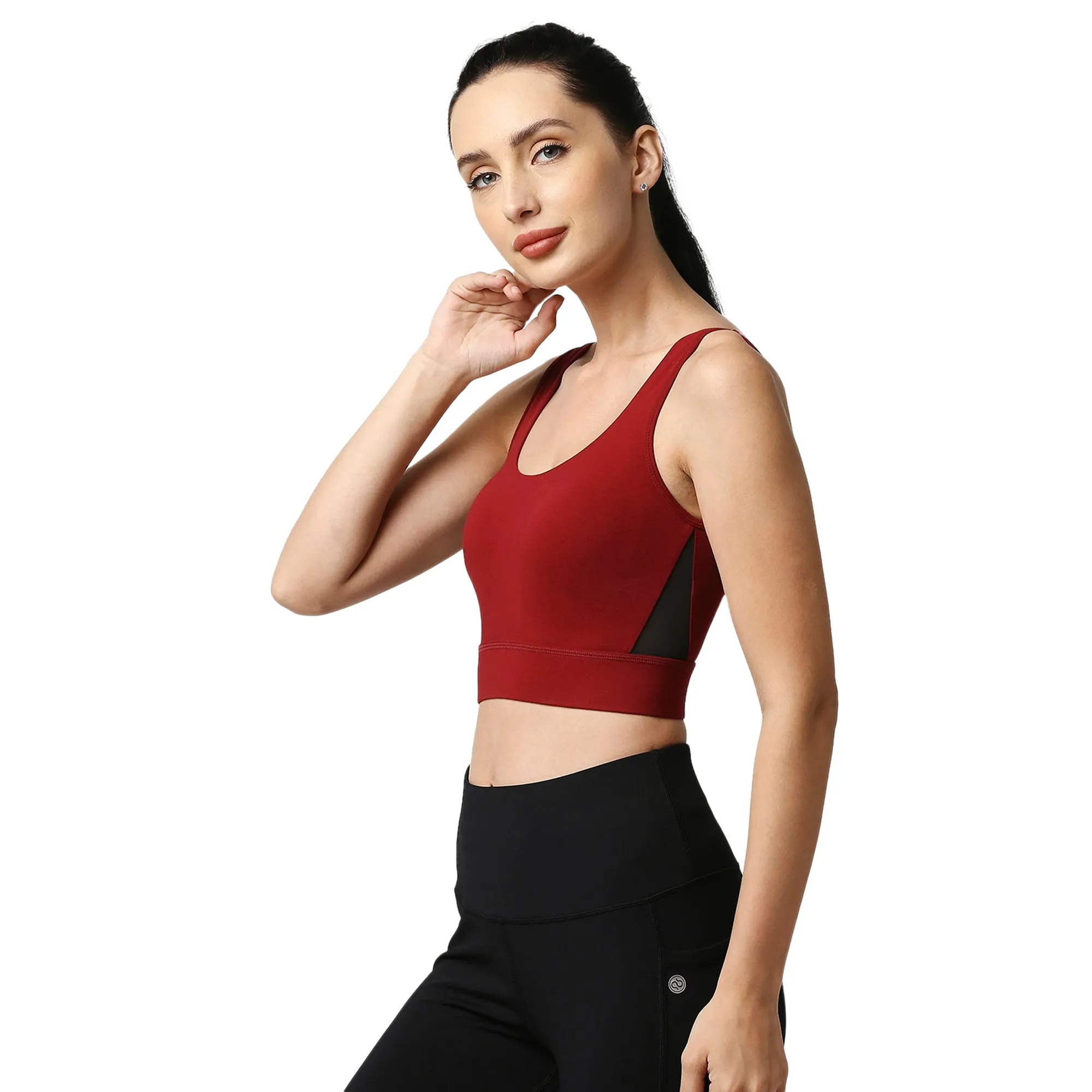 Medium Impact Non Padded Non Wired Long Line Sports Bra