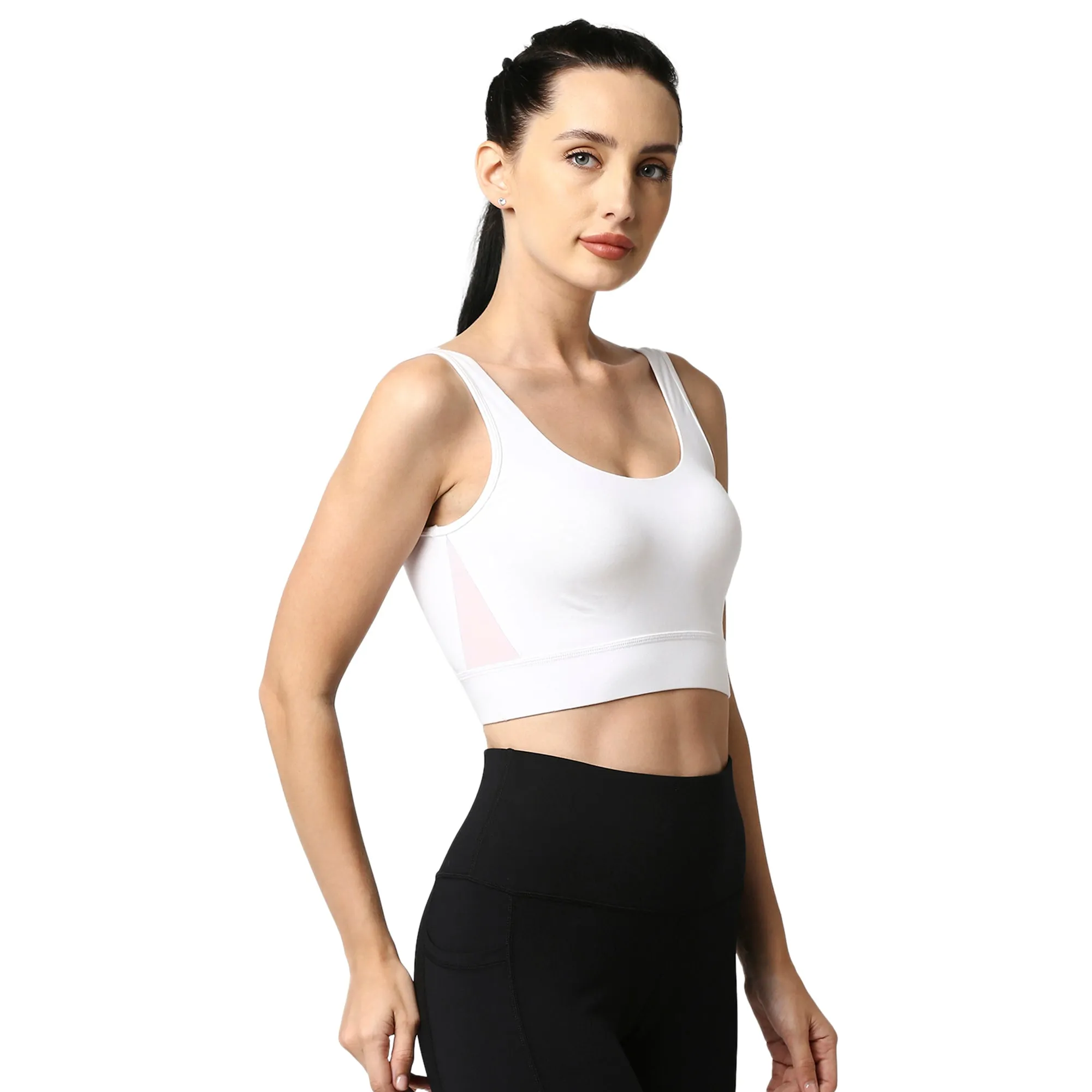 Medium Impact Non Padded Non Wired Long Line Sports Bra