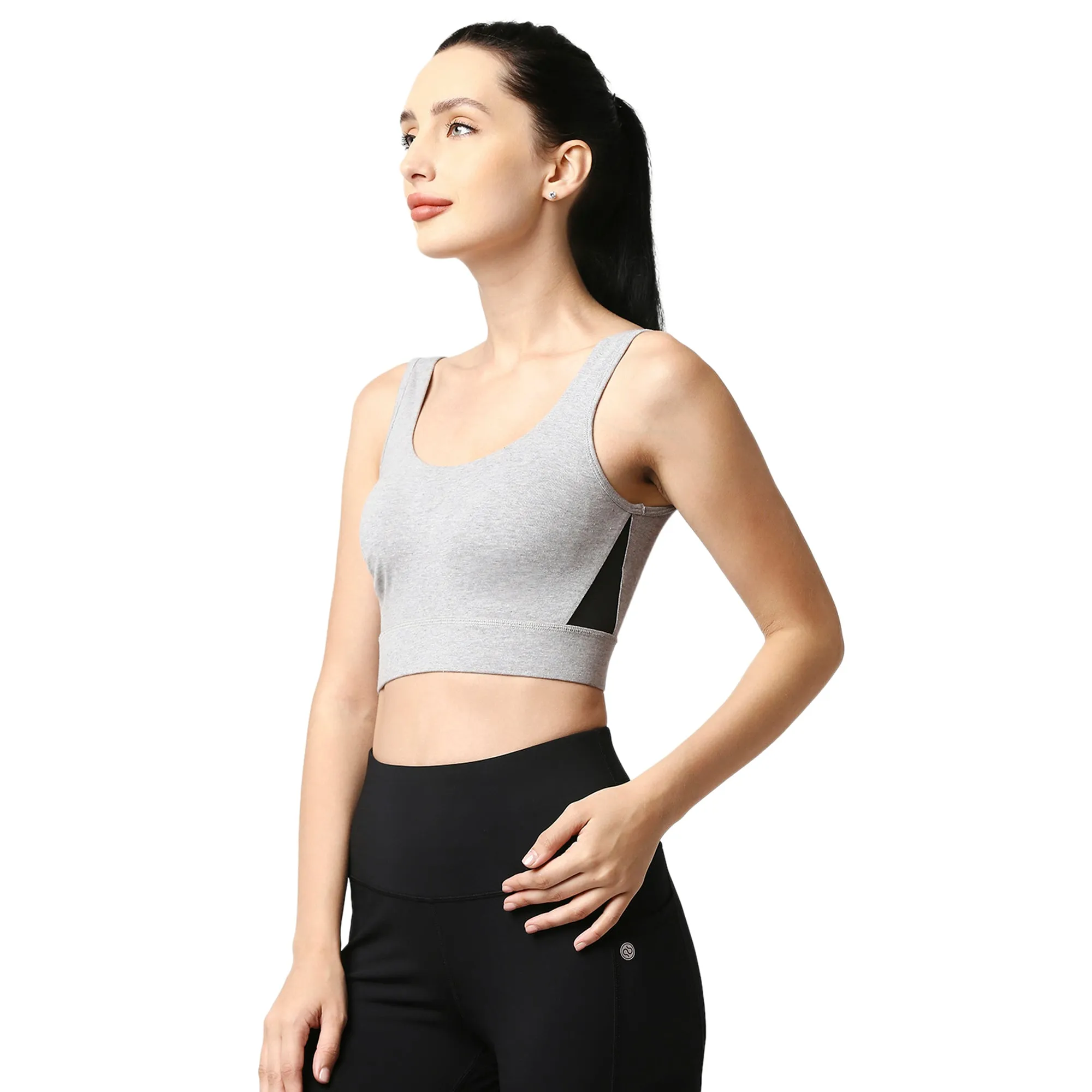 Medium Impact Non Padded Non Wired Long Line Sports Bra
