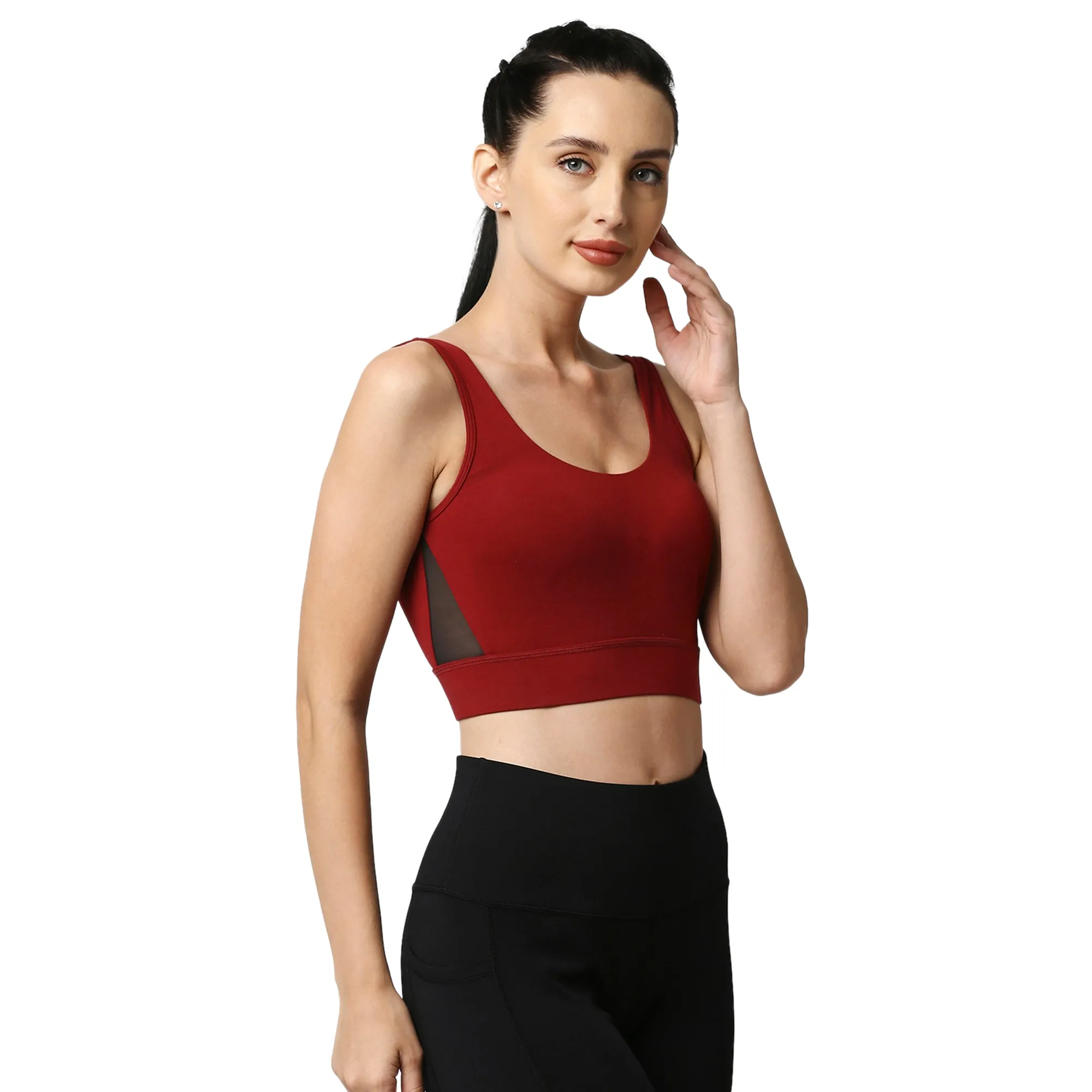 Medium Impact Non Padded Non Wired Long Line Sports Bra