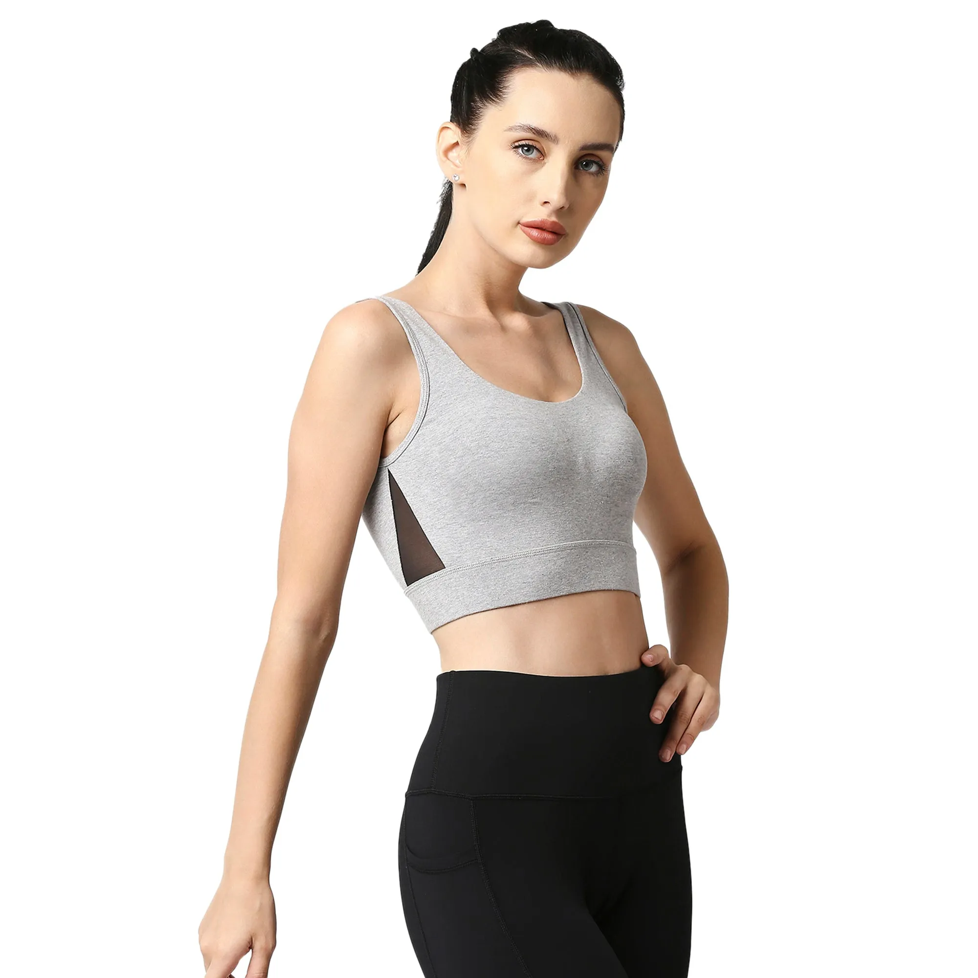Medium Impact Non Padded Non Wired Long Line Sports Bra