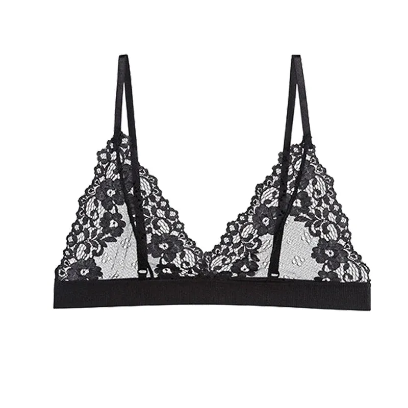 Meet'r Classic Transparent Bra - Sexy Women's Ultra Thin Push Up Wireless Bralette Lingerie