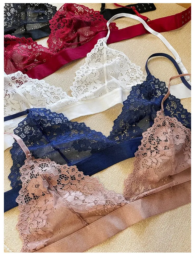 Meet'r Classic Transparent Bra - Sexy Women's Ultra Thin Push Up Wireless Bralette Lingerie