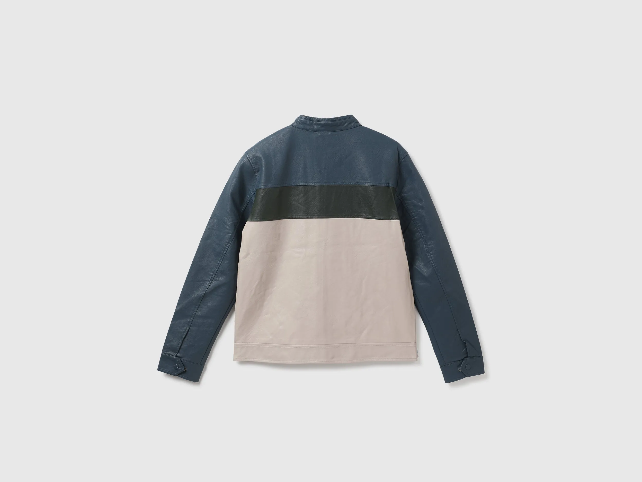 Men Solid Band Collar Jacket
