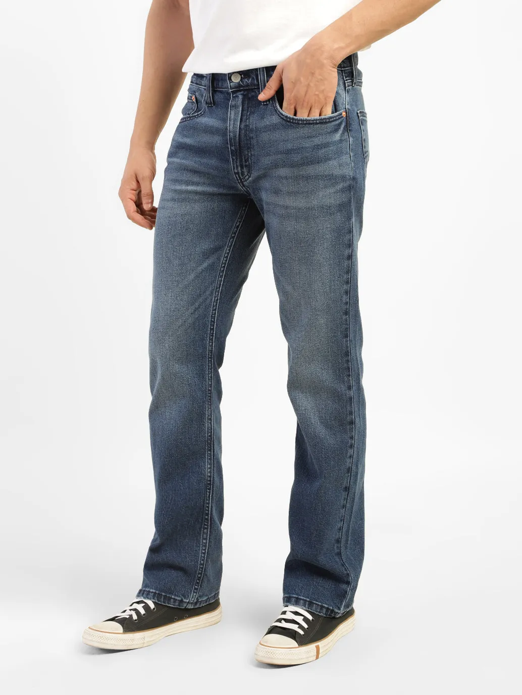 Men's 527 Blue Bootcut Fit Mid Rise Jeans