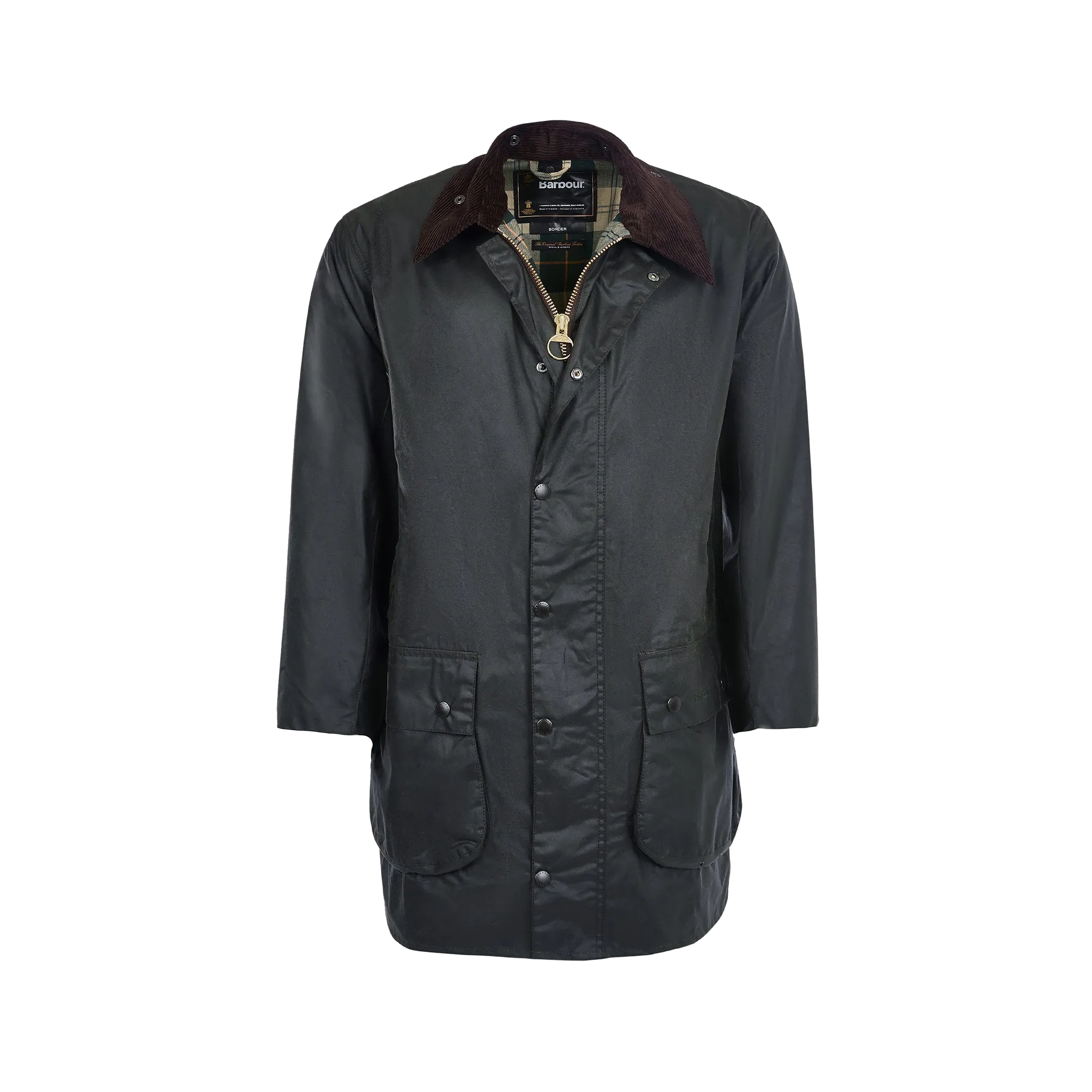Men's Border Wax Jacket, Sage/Dark Green