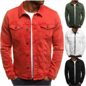 Men's Casual Solid-Color | Button-Down | Denim Jackets