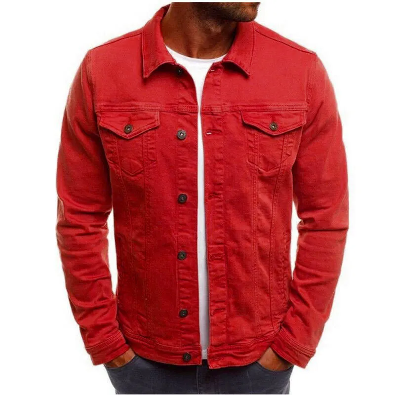 Men's Casual Solid-Color | Button-Down | Denim Jackets