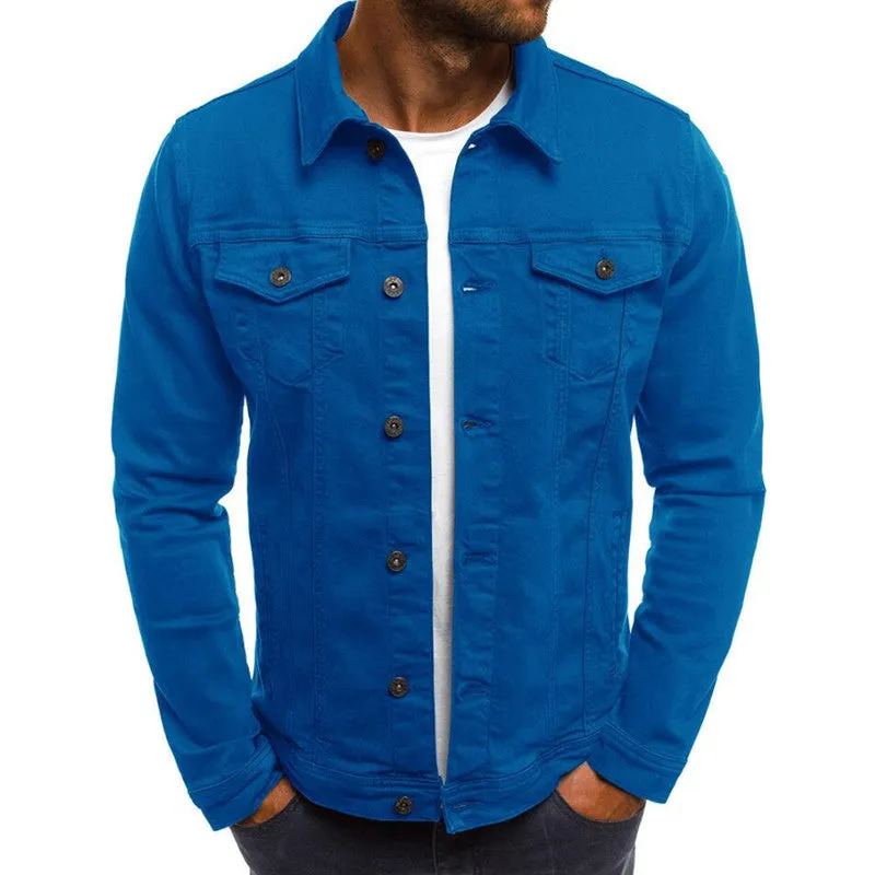 Men's Casual Solid-Color | Button-Down | Denim Jackets