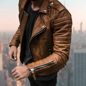 Men's Cruz Stylish Leather Biker Jacket