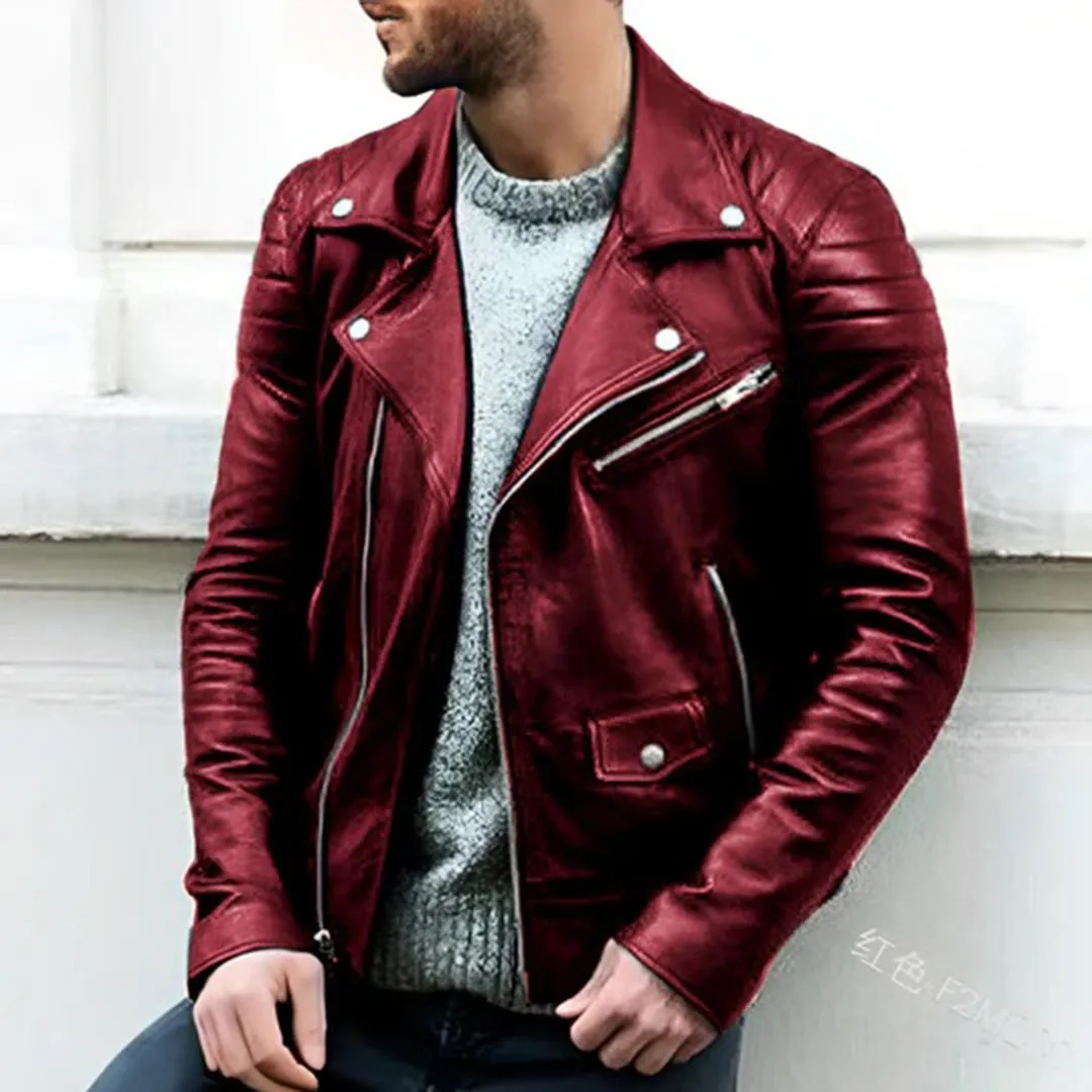 Men's Cruz Stylish Leather Biker Jacket