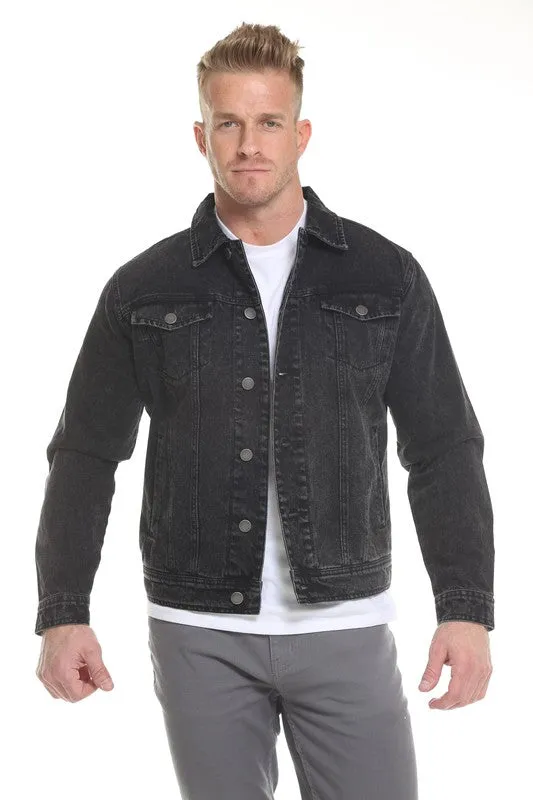 Men's Denim Jacket - Black