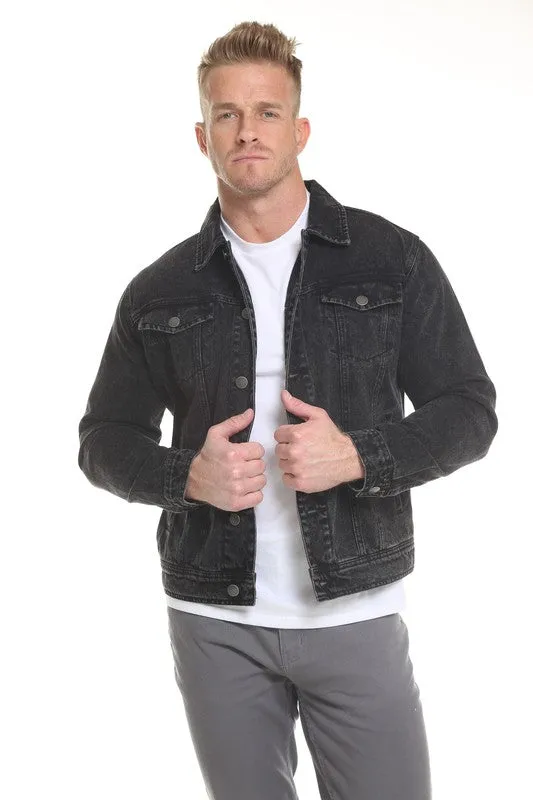 Men's Denim Jacket - Black