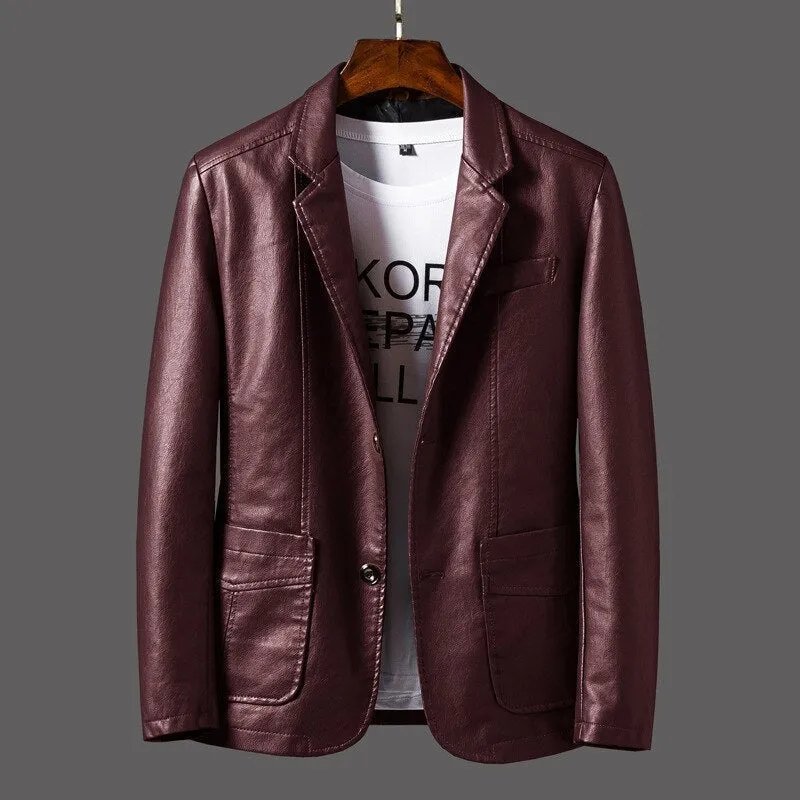 Men's fashionable leather jacket