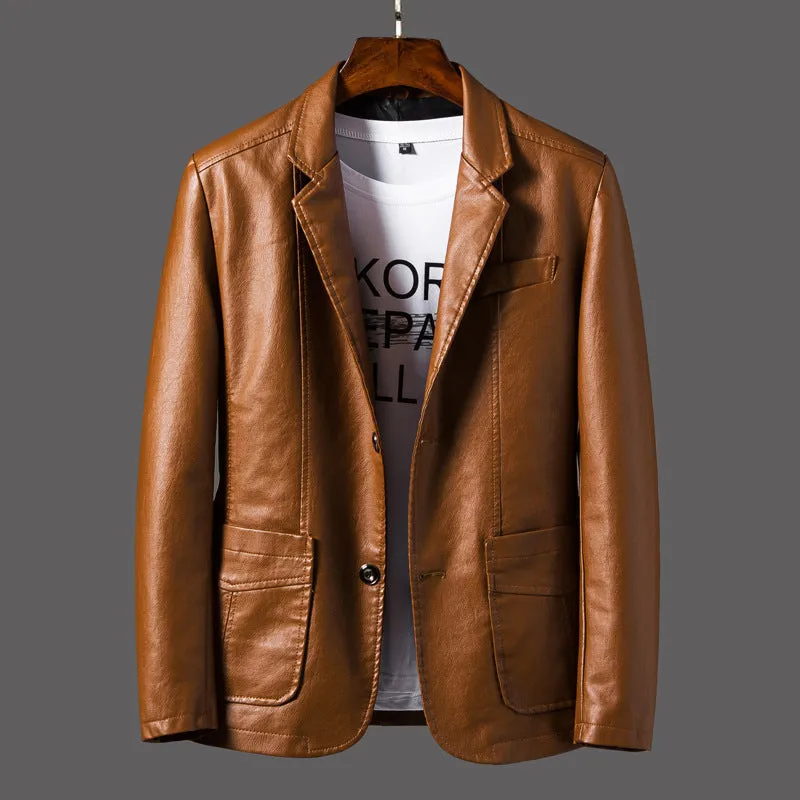 Men's fashionable leather jacket